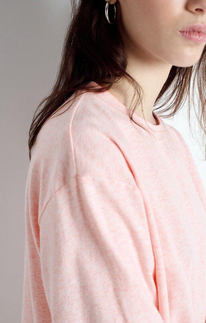 American Vintage T-shirt Femme Ypawood - GLACAGE CHINE 55 Manches Longues Rose - E25