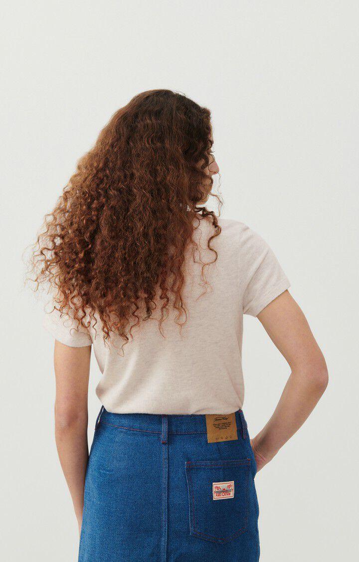 American Vintage T-shirt Femme Ypawood - GRIS CHINE 16 Manches Courtes Gris - E25