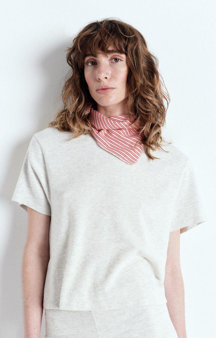 american vintage T-shirt femme Ypawood - GRIS CHINE 18 Manches courtes Gris - E25