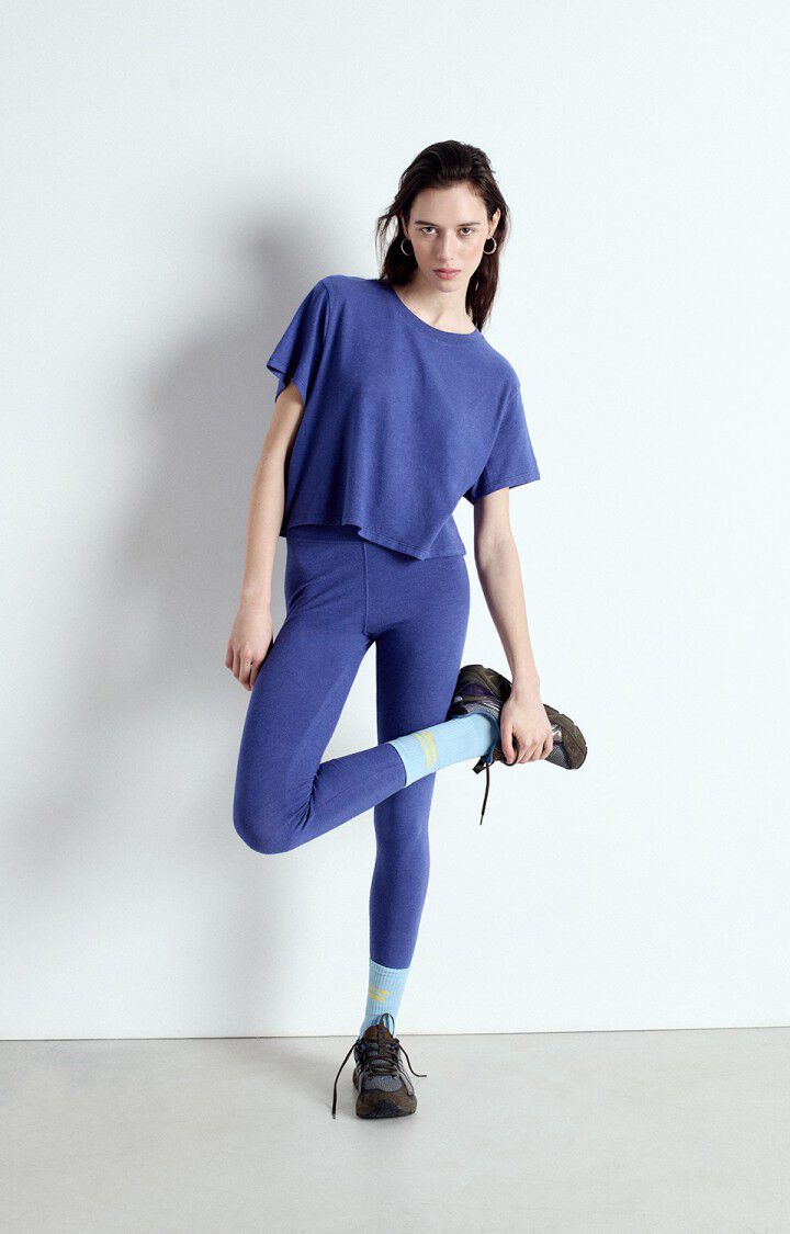 American Vintage T-shirt Femme Ypawood - MURE CHINE 18 Manches Courtes Violet - E25