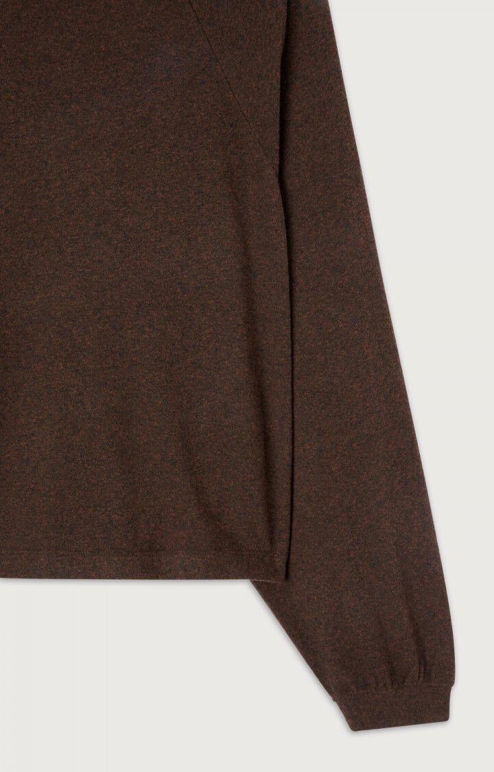 American Vintage T-shirt Femme Ypawood - OURSON CHINE Manches Longues Marron - H22B
