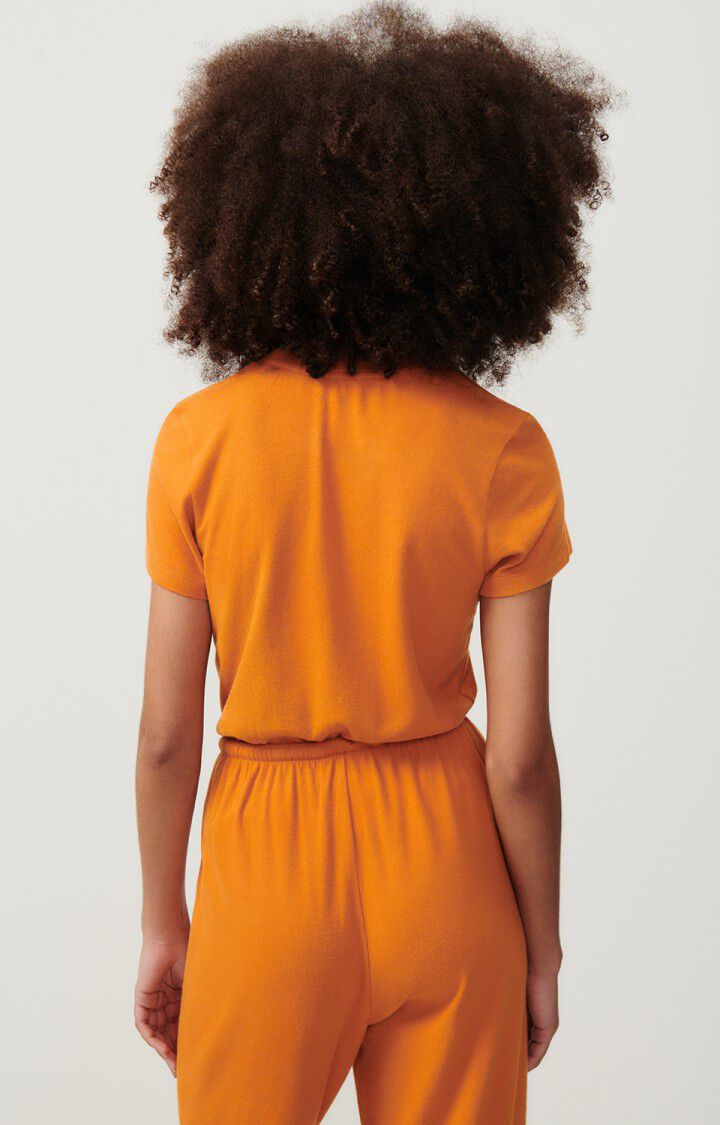 American Vintage T-shirt Femme Ypawood - POTIRON CHINE 16 Manches Courtes Orange - H23