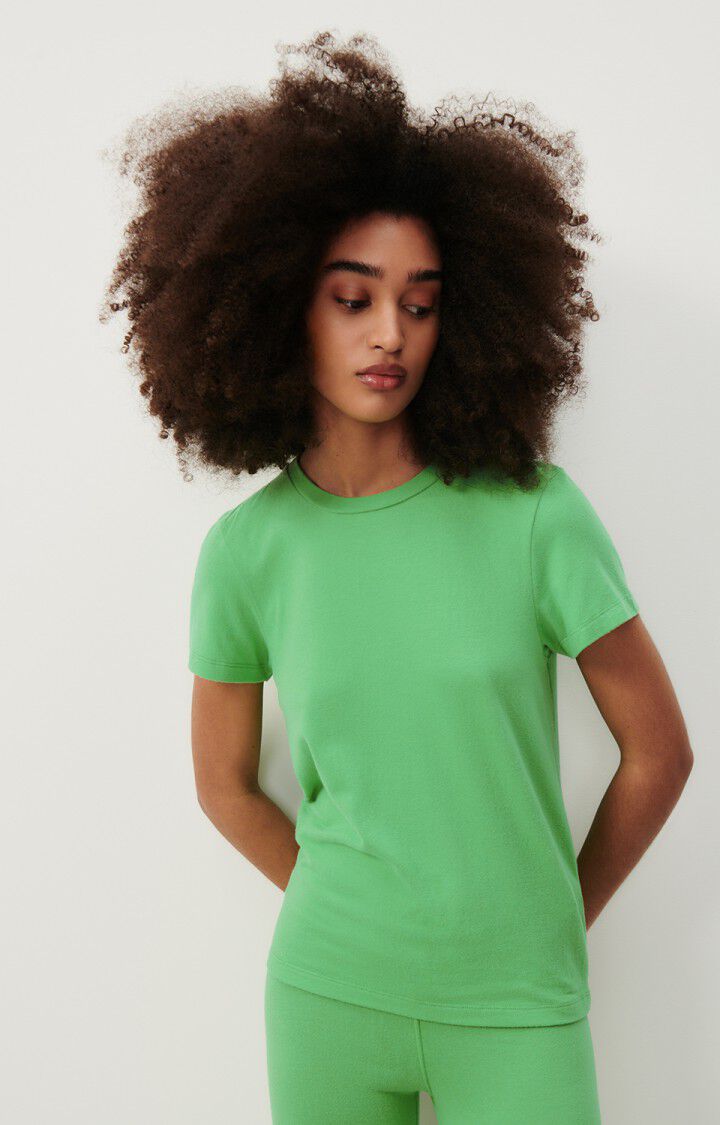 american vintage T-shirt femme Ypawood - PRE CHINE 16 Manches courtes Vert - E24