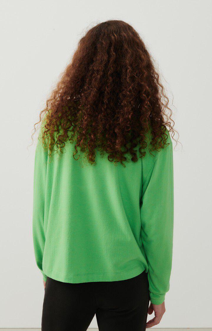 American Vintage T-shirt Femme Ypawood - PRE CHINE 55 Manches Longues Vert - E24