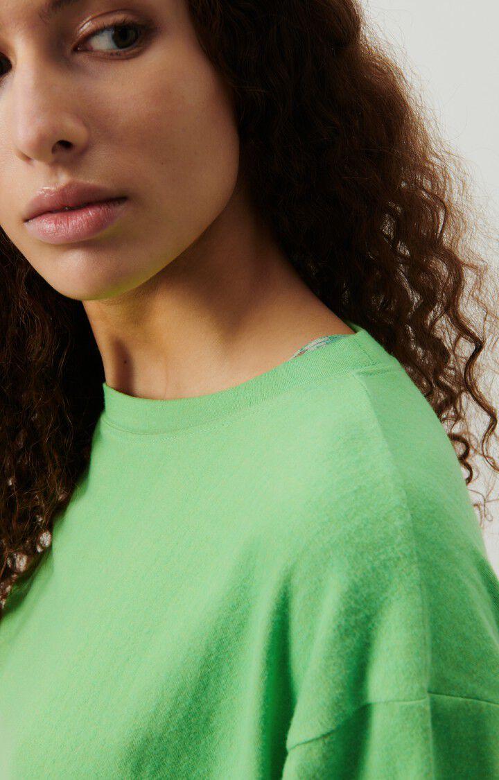 American Vintage T-shirt Femme Ypawood - PRE CHINE 55 Manches Longues Vert - E24