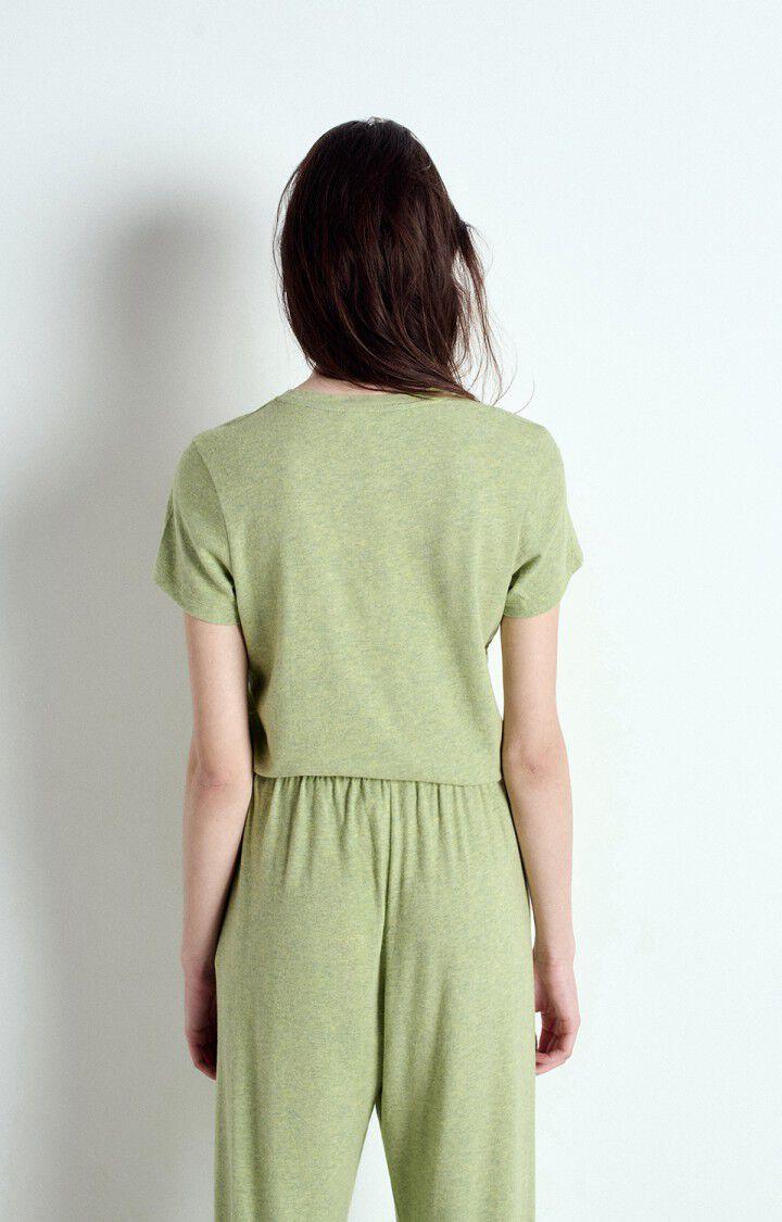 American Vintage T-shirt Femme Ypawood - PRINTANIER CHINE 16 Manches Courtes Vert - E25