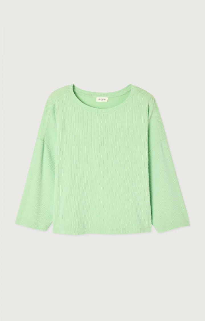 American Vintage T-shirt Femme Yruki - AMANDE 34 Manches 7/8 Vert - E25