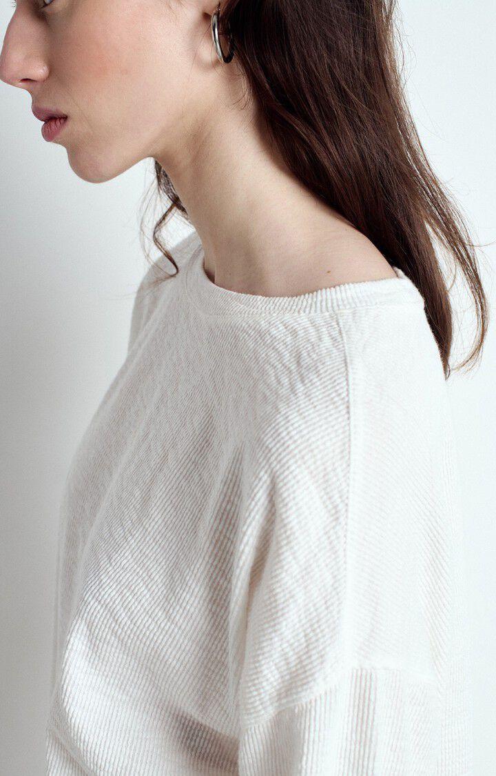 American Vintage T-shirt Femme Yruki - BLANC 34 Manches 7/8 Blanc - E25