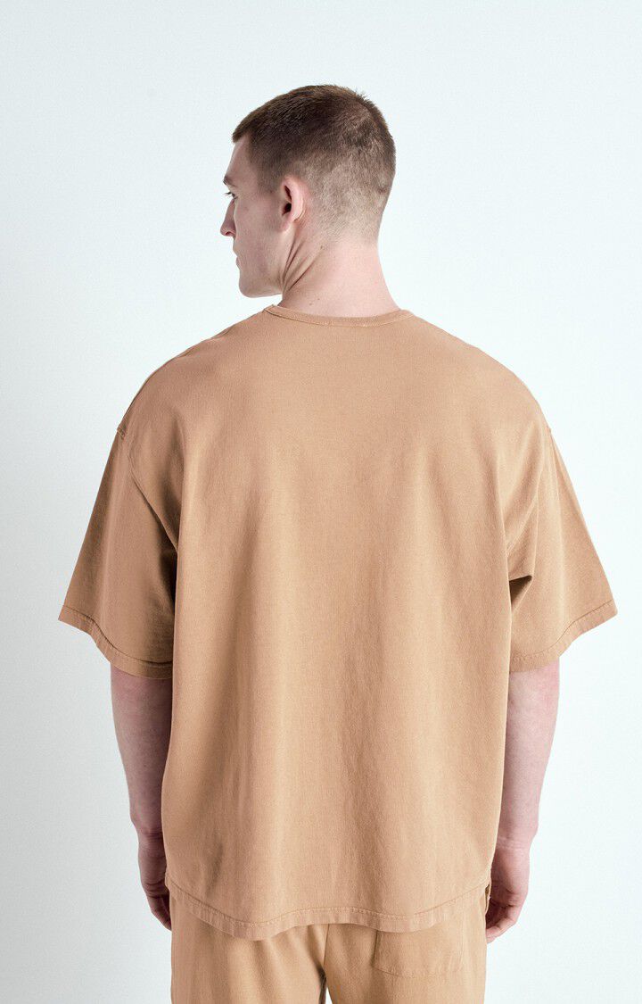 American Vintage T-shirt Homme Afoma - BOULGOUR VINTAGE 24 Manches Courtes Beige - E25