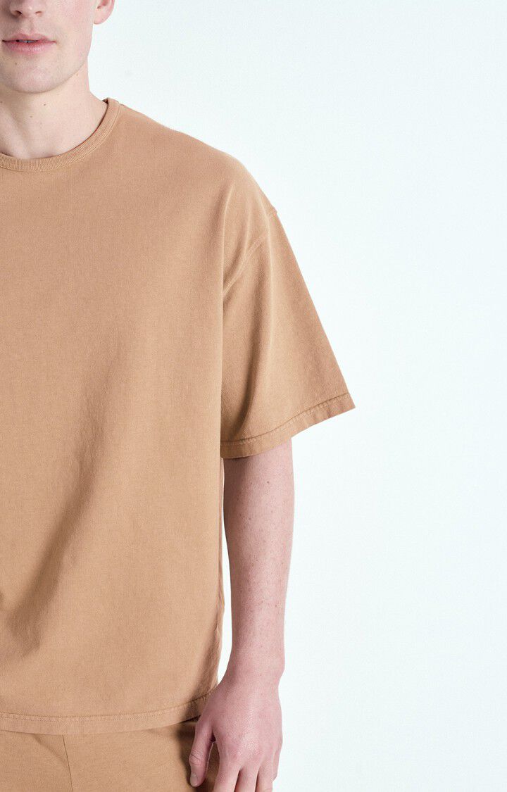 American Vintage T-shirt Homme Afoma - BOULGOUR VINTAGE 24 Manches Courtes Beige - E25
