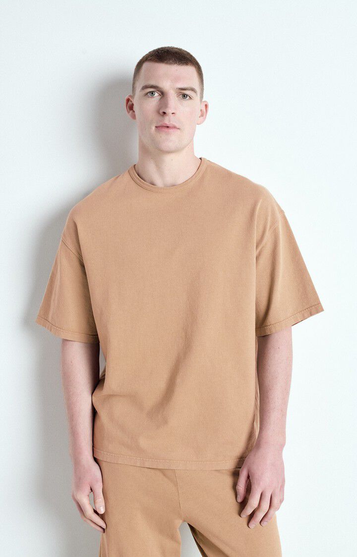 american vintage T-shirt homme Afoma - BOULGOUR VINTAGE 24 Manches courtes Beige - E25