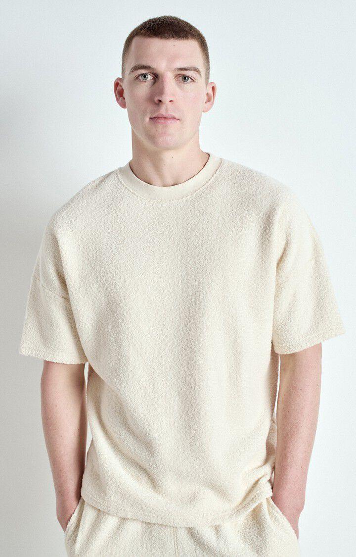 american vintage T-shirt homme Bobypark - ECRU 17 Manches courtes Beige - E25