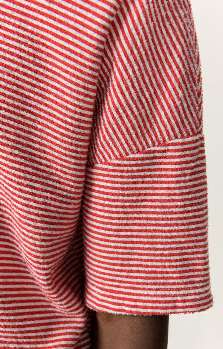 American Vintage T-shirt Homme Bobypark - RAYURES ROUGES ET GRISES 17 Manches Courtes Rouge - E23