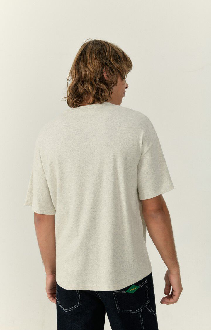 American Vintage T-shirt Homme Bozy - CREME CHINE 21 Manches Courtes Beige - E23