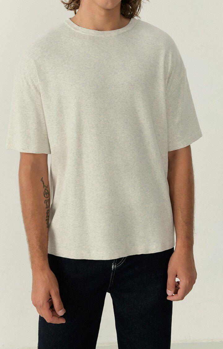 american vintage T-shirt homme Bozy - CREME CHINE 21 Manches courtes Beige - E23
