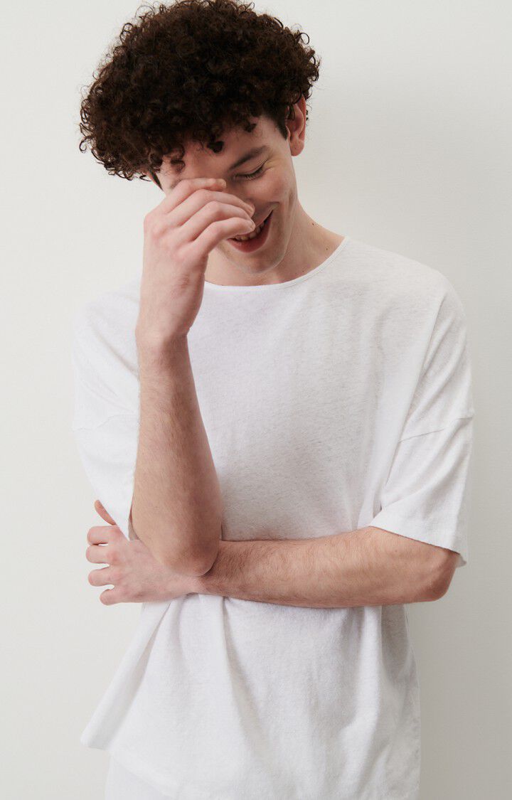 american vintage T-shirt homme Byptow - BLANC 16 Manches courtes Blanc - E24