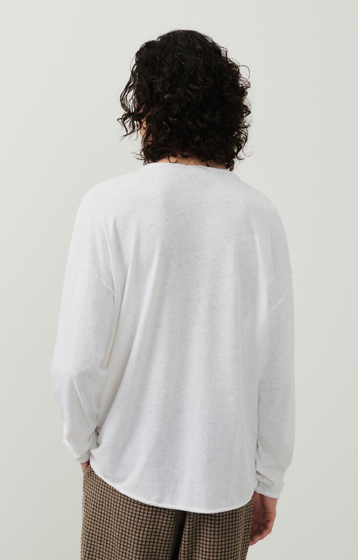 American Vintage T-shirt Homme Byptow - BLANC 59 Manches Longues Blanc - E24