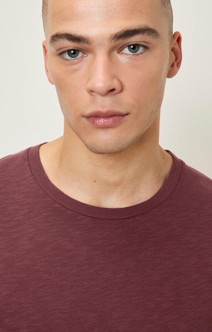 American Vintage T-shirt Homme Bysapick - ACAJOU 67 Manches Longues Rouge - H22