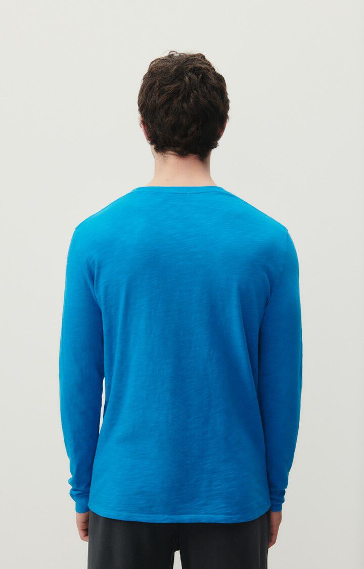 American Vintage T-shirt Homme Bysapick - ATLANTIS 68 Manches Longues Bleu - H23