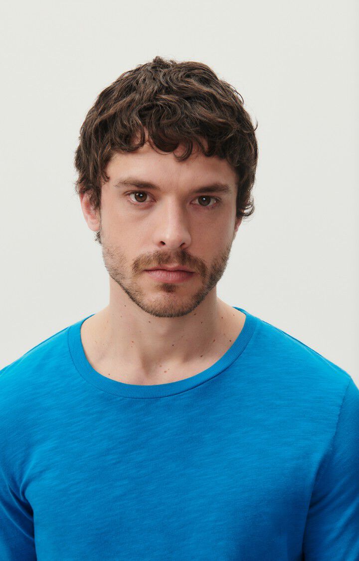 American Vintage T-shirt Homme Bysapick - ATLANTIS 68 Manches Longues Bleu - H23