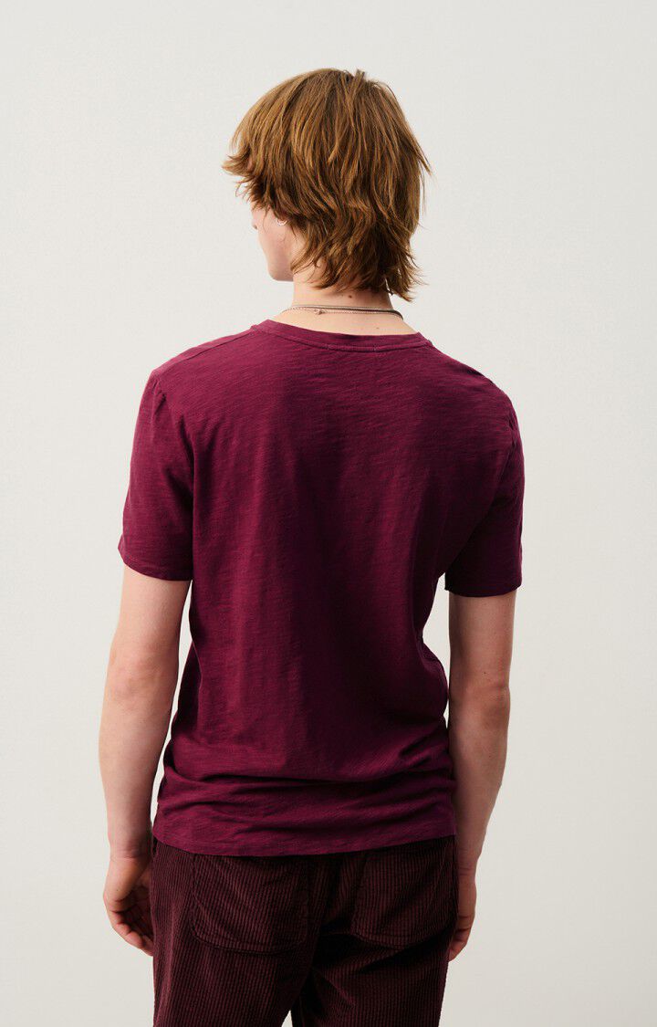 American Vintage T-shirt Homme Bysapick - BORDEAUX 21 Manches Courtes Rouge - H24