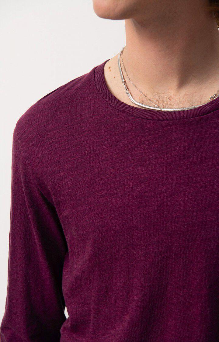 American Vintage T-shirt Homme Bysapick - BORDEAUX 68 Manches Longues Rouge - H24