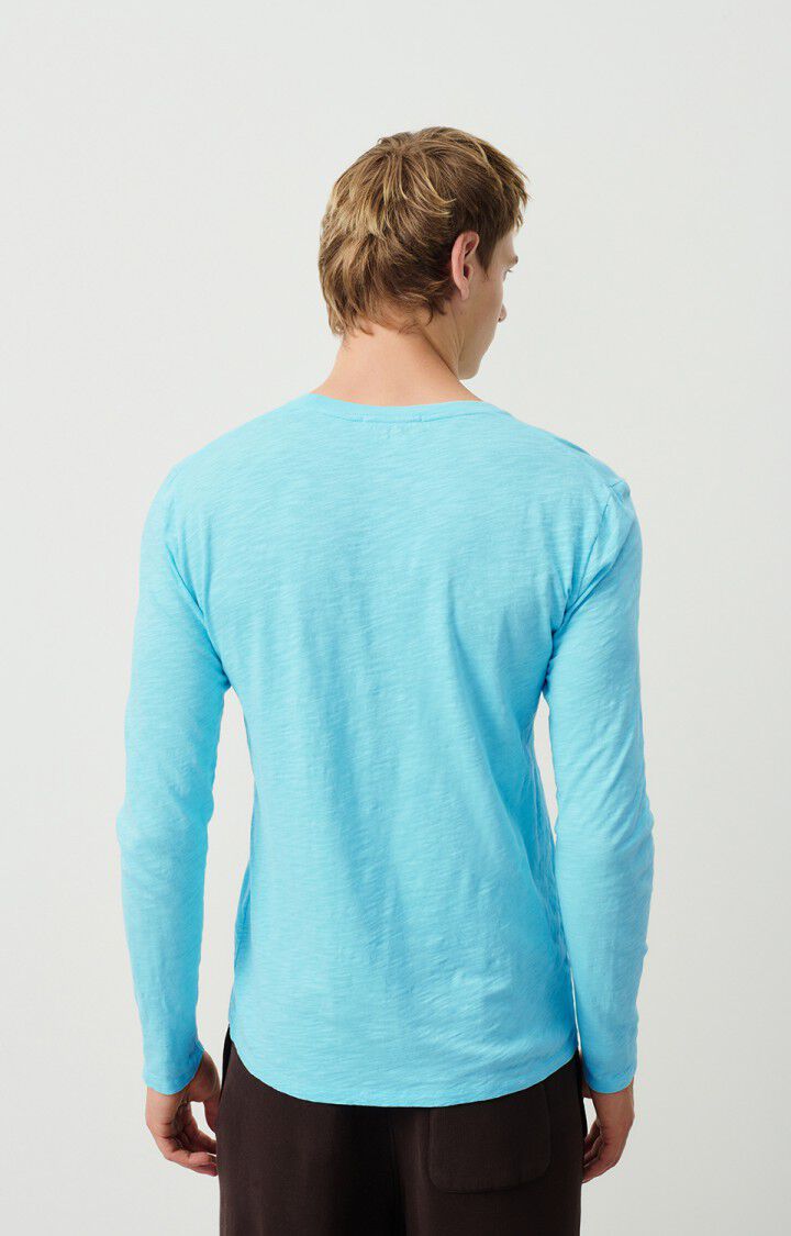 American Vintage T-shirt Homme Bysapick - CARAIBES 68 Manches Longues Bleu - H24