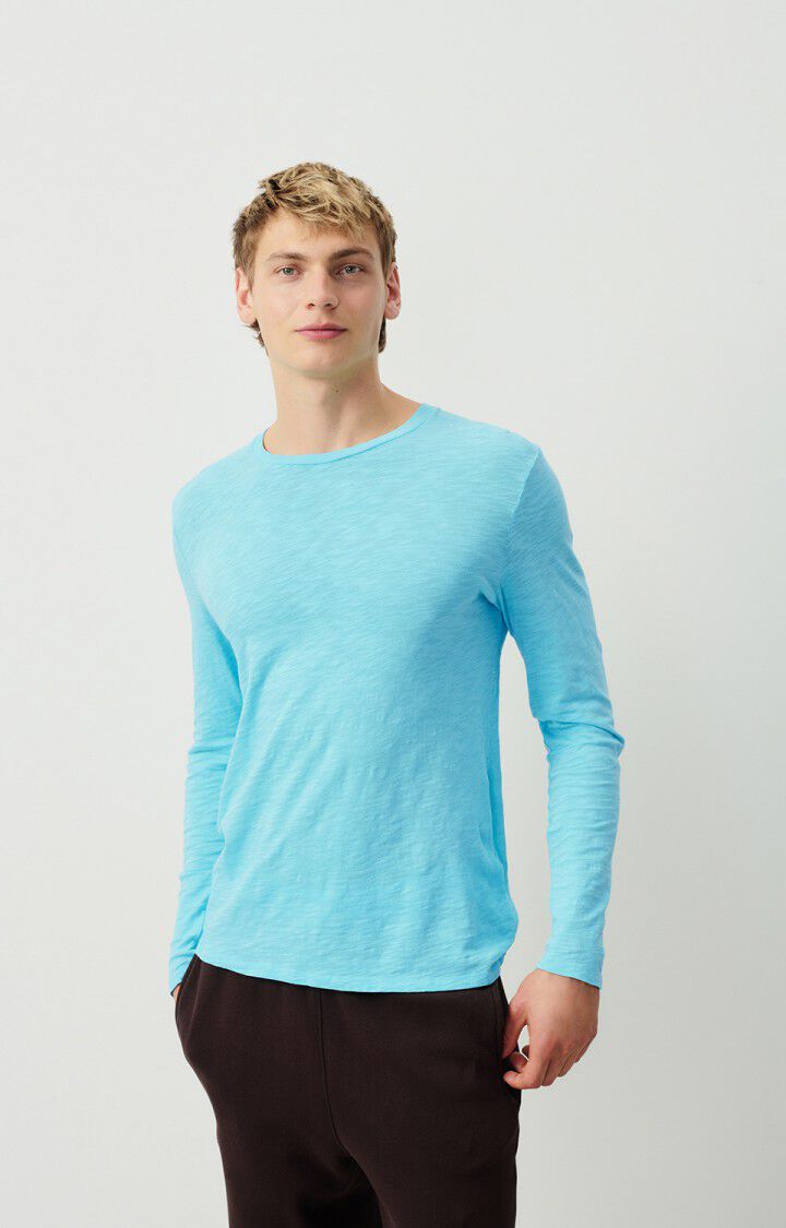 american vintage T-shirt homme Bysapick - CARAIBES 68 Manches longues Bleu - H24