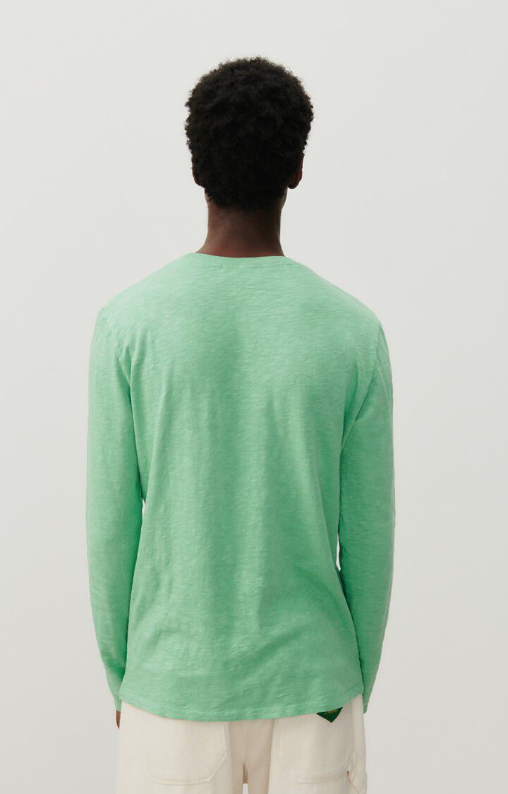 American Vintage T-shirt Homme Bysapick - CONCOMBRE 68 Manches Longues Vert - E24
