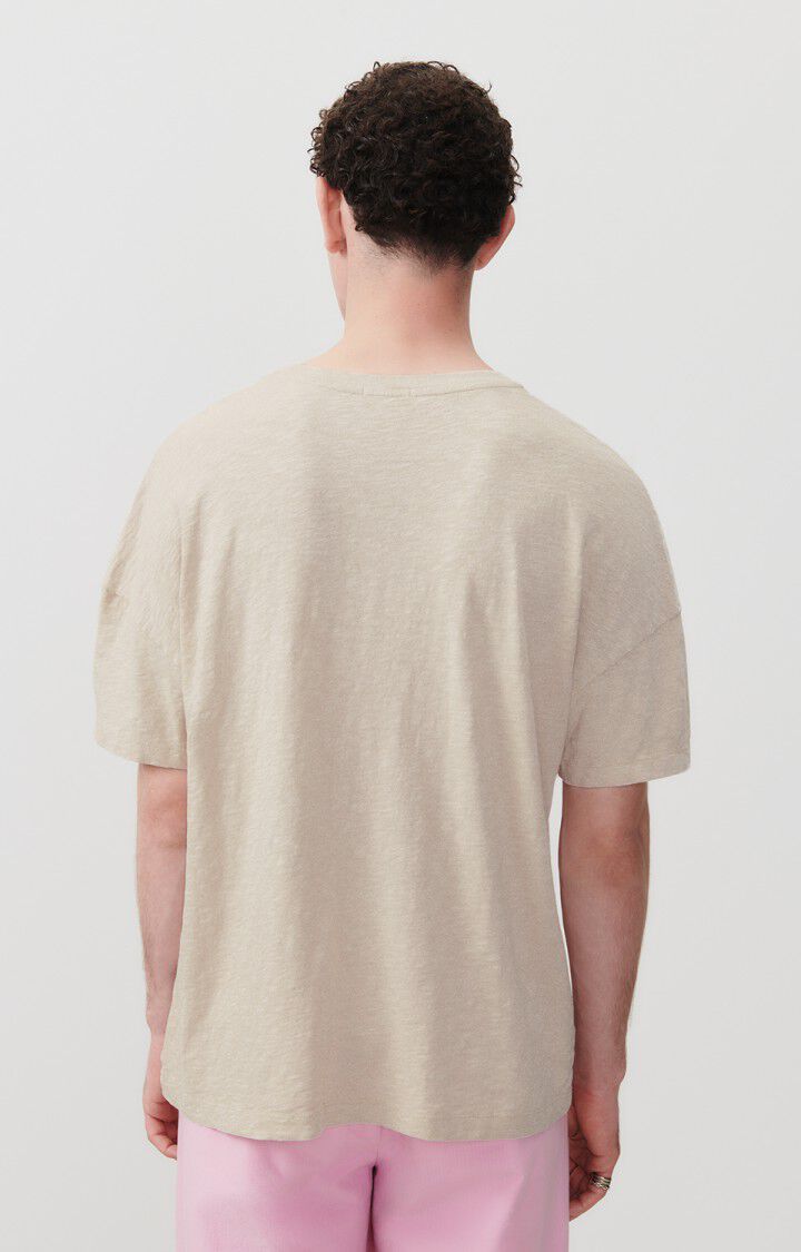 American Vintage T-shirt Homme Bysapick - CRAIE 16 Manches Courtes Beige - E24