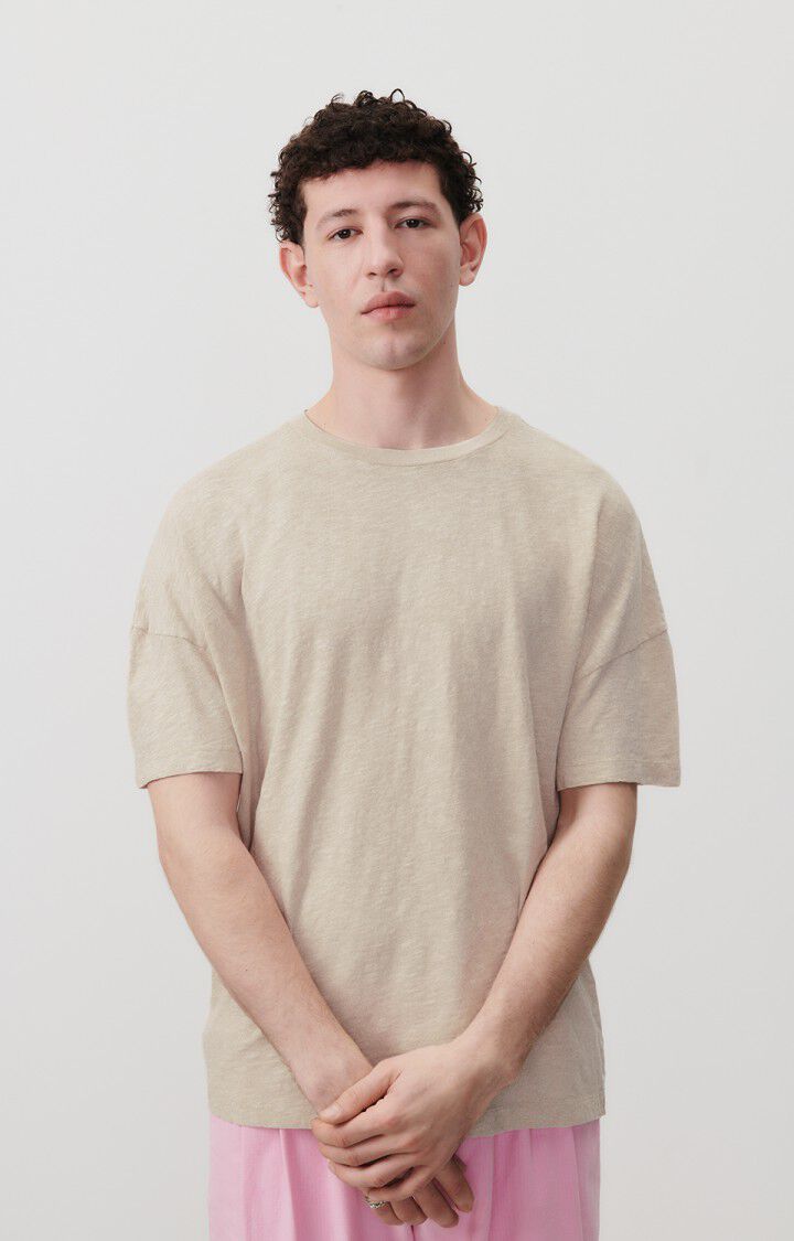 american vintage T-shirt homme Bysapick - CRAIE 16 Manches courtes Beige - E24