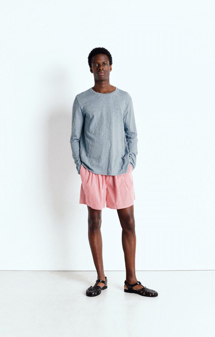 American Vintage T-shirt Homme Bysapick - GRISAILLE 68 Manches Longues Gris - E25