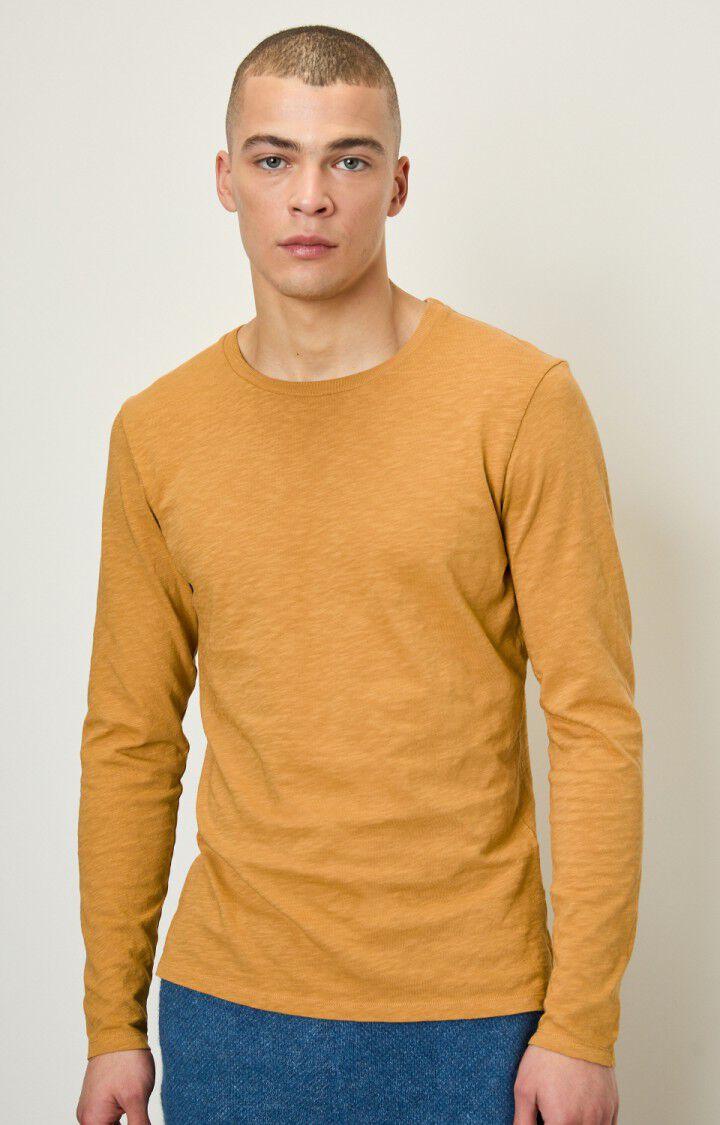 American Vintage T-shirt Homme Bysapick - MOUTARDE Manches Longues Jaune - E22