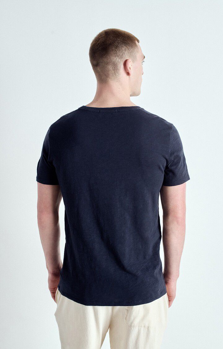 American Vintage T-shirt Homme Bysapick - NAVY 21 Manches Courtes Bleu - E25