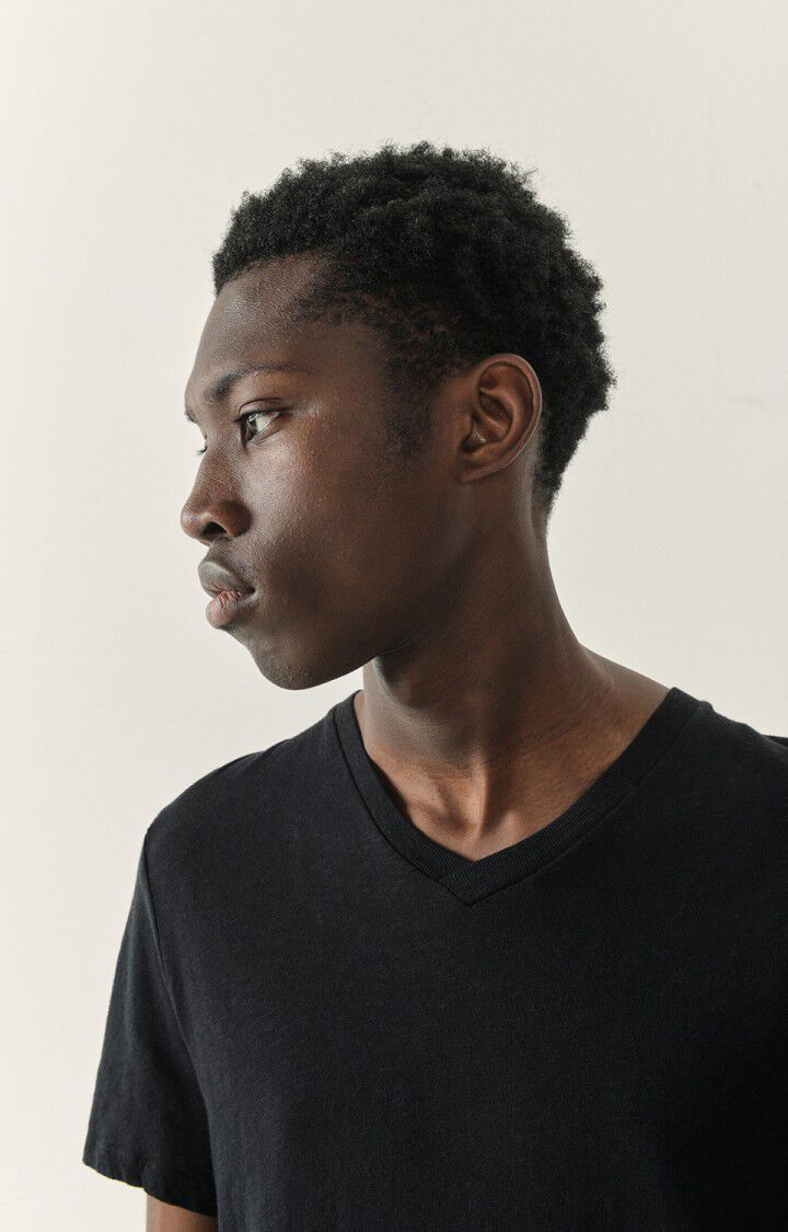 American Vintage T-shirt Homme Bysapick - NOIR 21 Manches Courtes Noir - E24