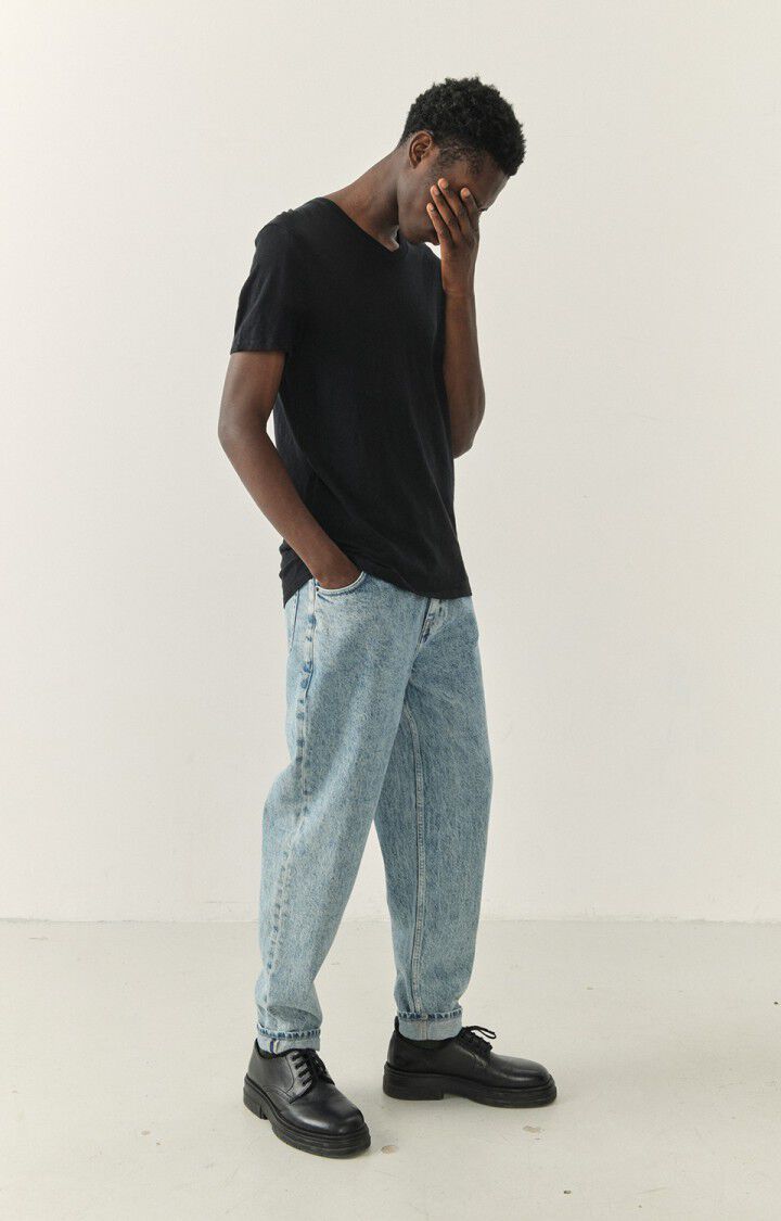 American Vintage T-shirt Homme Bysapick - NOIR 21 Manches Courtes Noir - E24