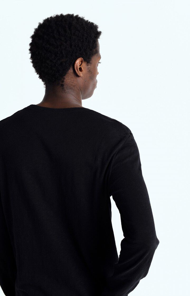 American Vintage T-shirt Homme Bysapick - NOIR 68 Manches Longues Noir - E25