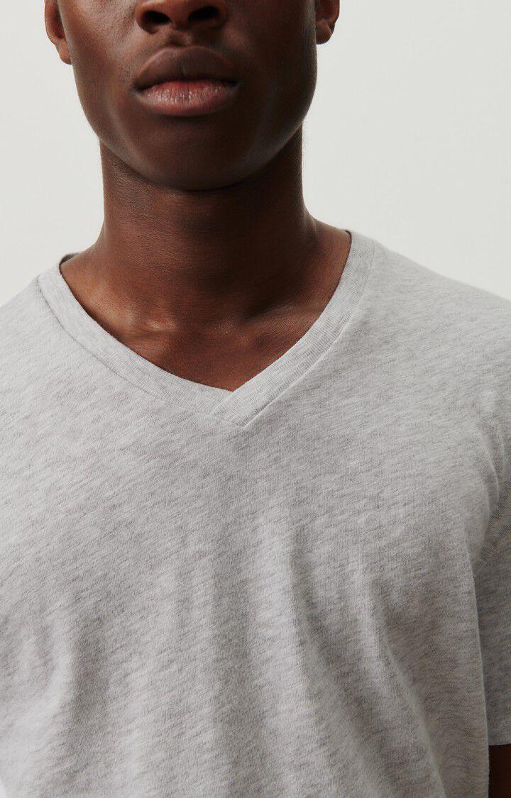 American Vintage T-shirt Homme Bysapick - POLAIRE CHINE 21 Manches Courtes Gris - E24