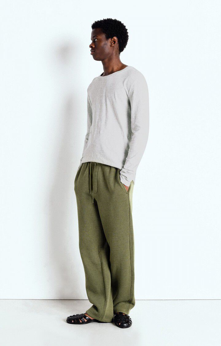 American Vintage T-shirt Homme Bysapick - POLAIRE CHINE 68 Manches Longues Gris - E25