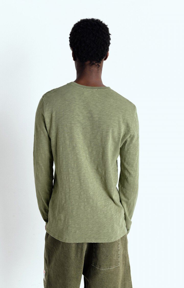 American Vintage T-shirt Homme Bysapick - RIVE 68 Manches Longues Vert - E25