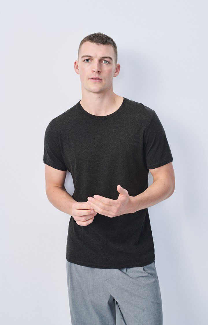 american vintage T-shirt homme Decatur - ANTHRACITE CHINE 21 Manches courtes Gris - E25