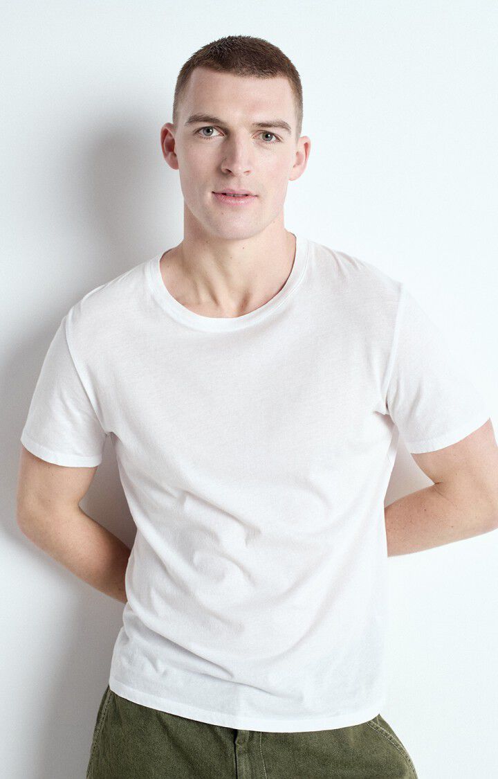 american vintage T-shirt homme Decatur - BLANC 21 Manches courtes Blanc - E25