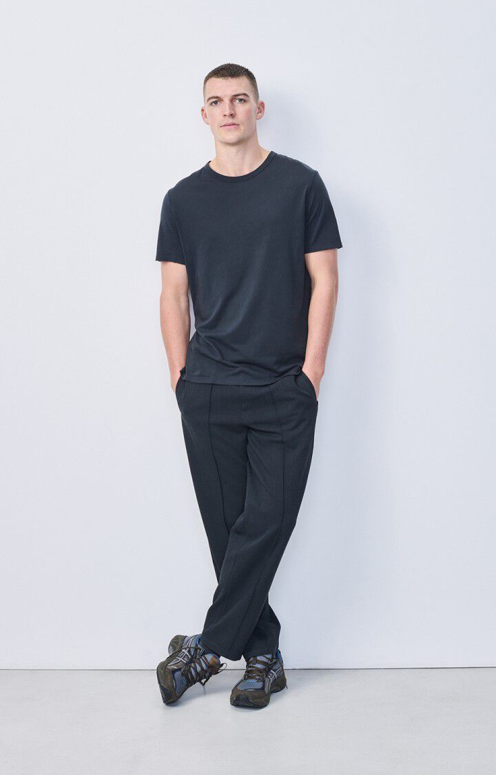 American Vintage T-shirt Homme Decatur - CARBONE 23 Manches Courtes Noir - E25