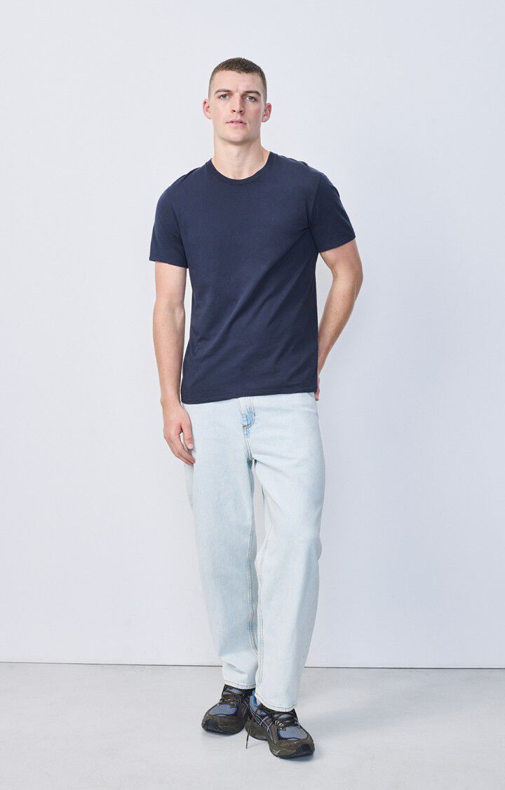 American Vintage T-shirt Homme Decatur - CAVIAR 21 Manches Courtes Bleu - E25