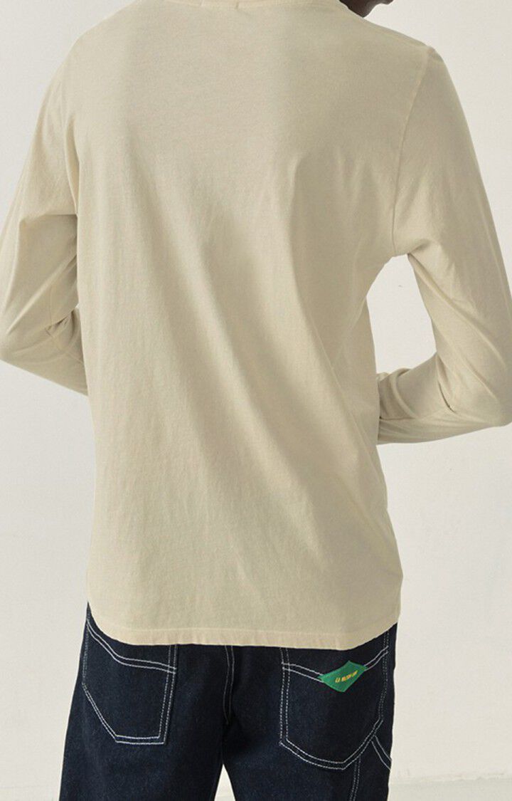 American Vintage T-shirt Homme Decatur - CRAIE 68 Manches Longues Beige - E23