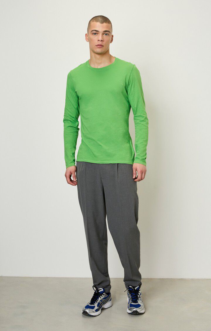 American Vintage T-shirt Homme Decatur - CRESSON 68 Manches Longues Vert - H22