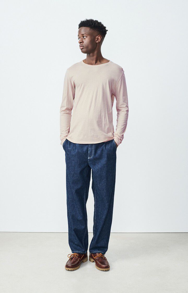 american vintage T-shirt homme Decatur - GREIGE 68 Manches longues Beige - H24