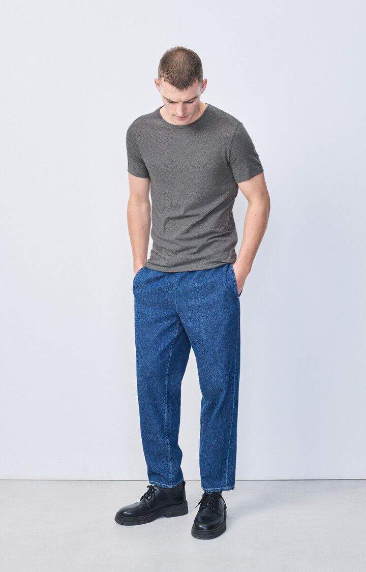 American Vintage T-shirt Homme Decatur - GRIS CHINE 21 Manches Courtes Gris - E25