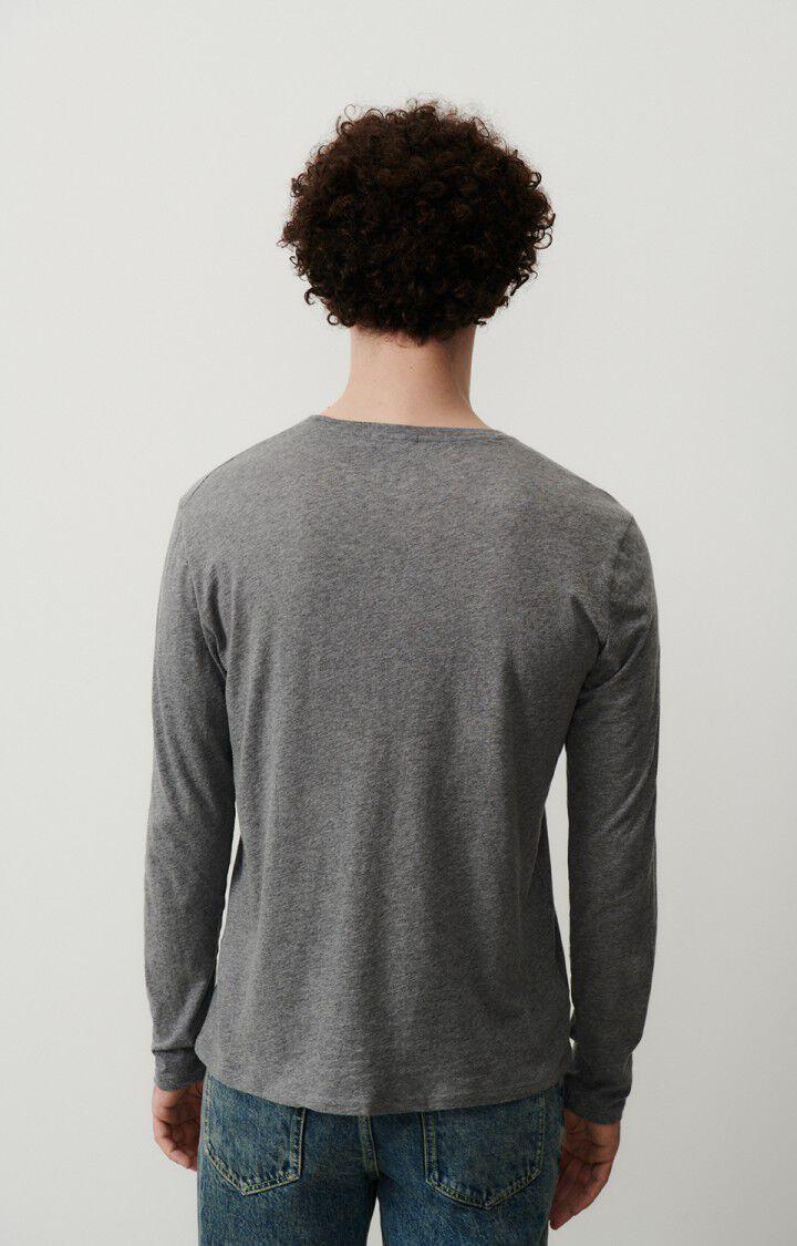 American Vintage T-shirt Homme Decatur - GRIS CHINE 68 Manches Longues Gris - E25