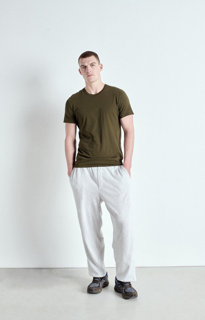 American Vintage T-shirt Homme Decatur - KAKI 21 Manches Courtes Vert - E25